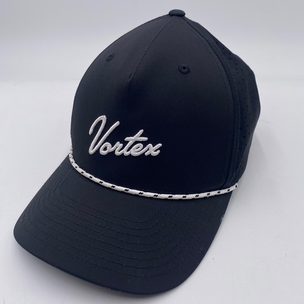 Vortex Optics Performance Rope Snapback Hat OSFA Black White Laser Perforated